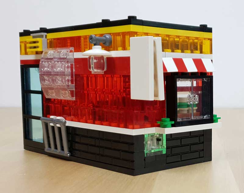 Rückenansicht Fast Food Chain N-Bricks