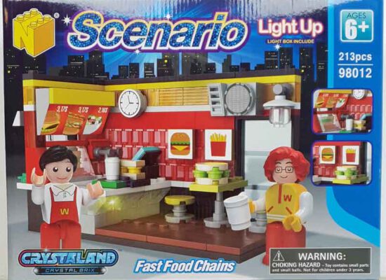 N-Bricks: Fast Food Restaurant mit Disco-Licht 98012