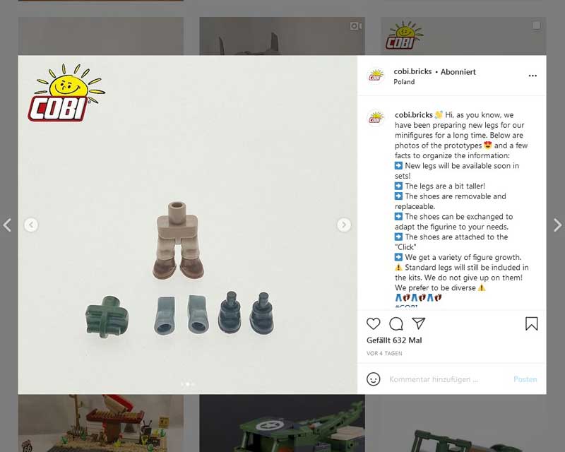 Beine für COBI Minifiguren