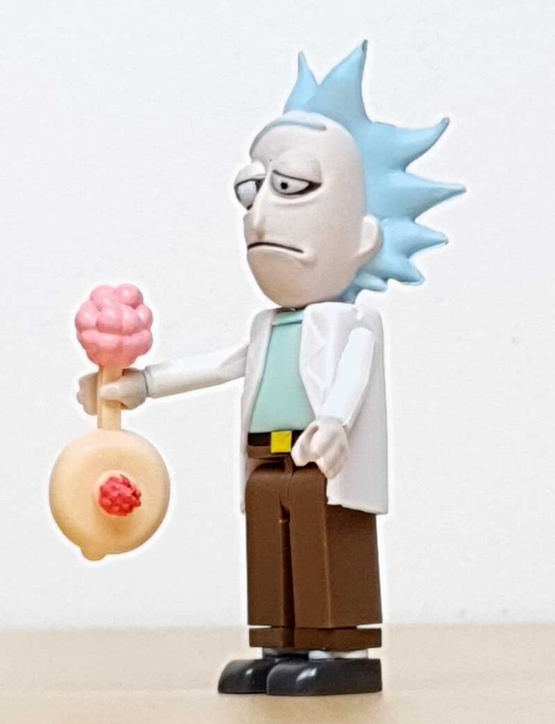 Minifigur von Rick mit Plumbus