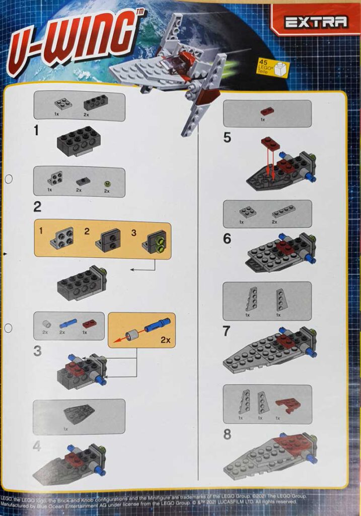 Bauanleitung für den LEGO® V-Wing™