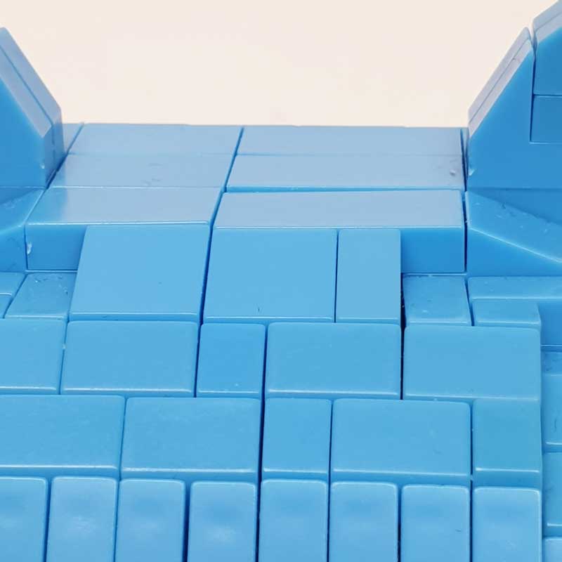 Blaue Diamond Bricks Nahansicht