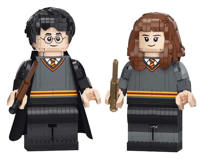 Harry und Hermine als baubare Minifiguren in Übergröße 76393