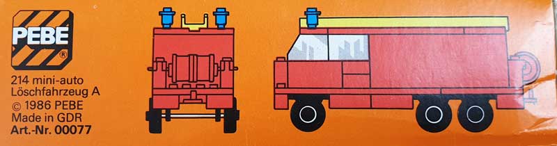 PEBE 214 Feuerwehrauto Karton