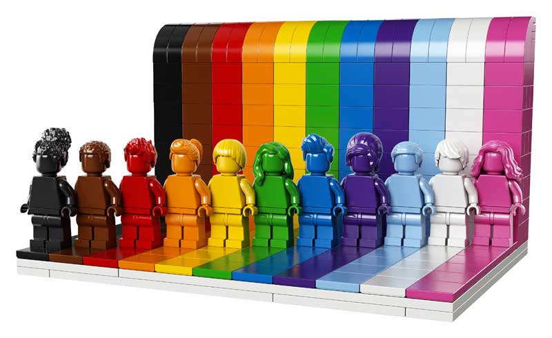 LEGO®-Set 40516 mit den Farben der Progress Pride Fahne