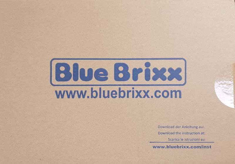 BlueBrixx schwarzer Hubschrauber Karton Vorderseite 
