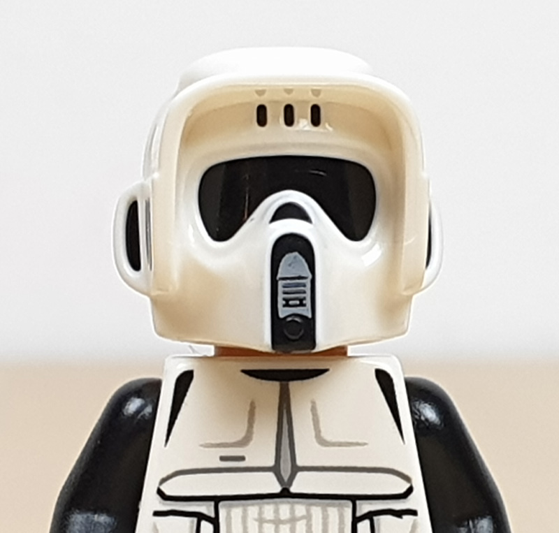 LEGO Star Wars 75307 Adventskalender Türchen 13 Minifigur Scout Trooper Detail Gesicht