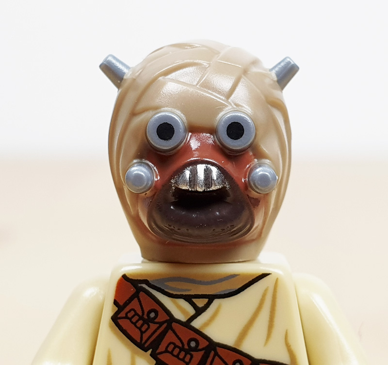 LEGO Star Wars 75307 Adventskalender Türchen 8 Minifigur Tusken Räuber Detail Gesicht