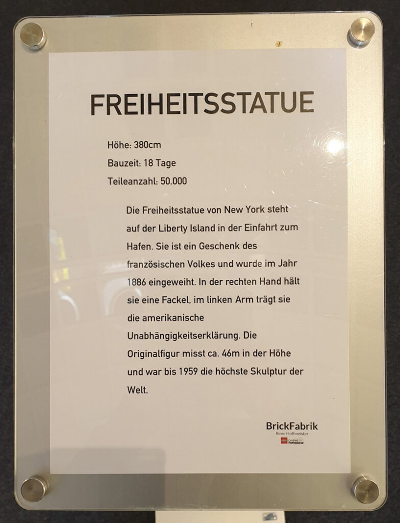 Ausstellung BrickFabrik im Elbe Einkaufszentrum, Freiheitsstatue