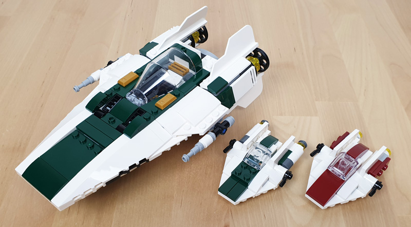 Lego A-Wing mal drei