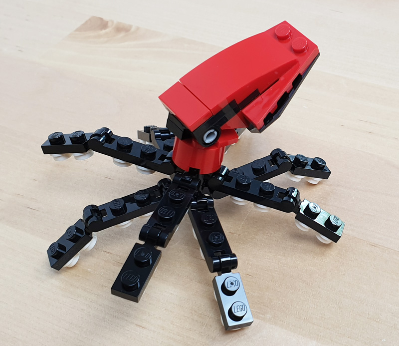 LEGO® Explorer Magazin Nr. 02/2020 mit Oktopus: aufgebauter Tintenfisch