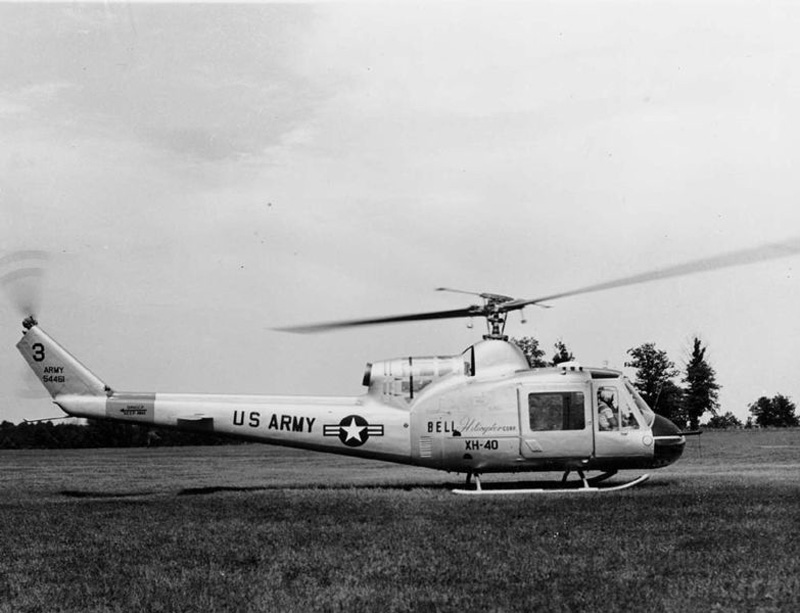 U.S. Army, Bell XH-40, als gemeinfrei gekennzeichnet 