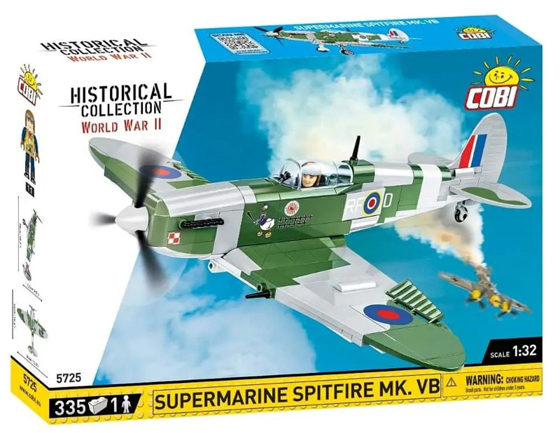 COBI Supermarine Spitfire MK.VB 5725 mit Jan Zumbach Minifigur