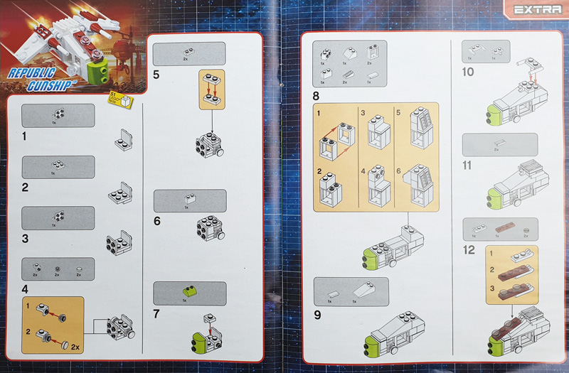 Bauanleitung für das Republic Gunship™ mit Fehler in Bauschritt 7