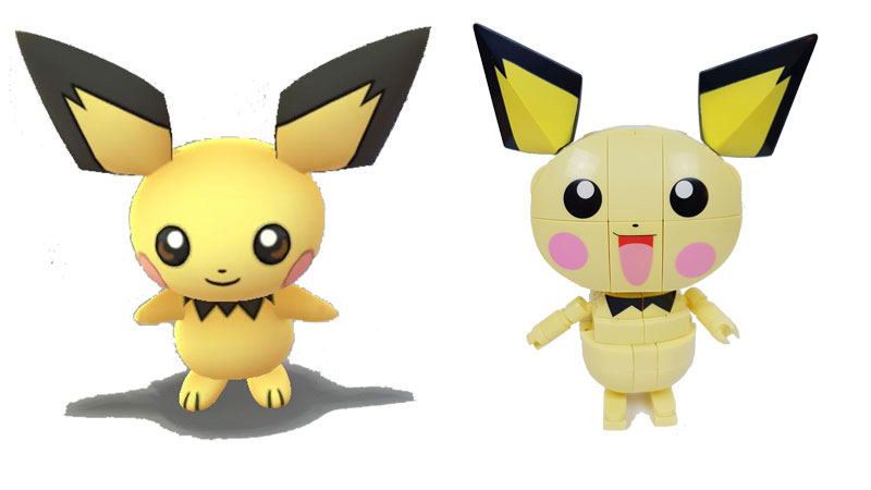 Pichu im Vergleich: Pokémon GO und Mega Construx