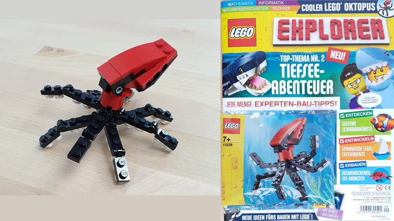 LEGO® Explorer Magazin Nr. 02/2020 mit Polybag Oktopus