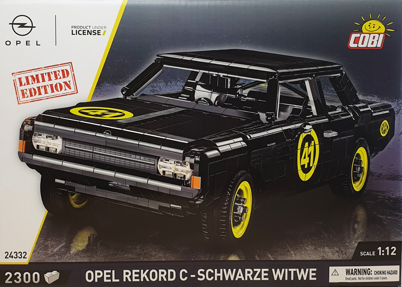 COBI Opel Rekord C Schwarze Witwe limitierte Ausgabe Kartonvorderseite