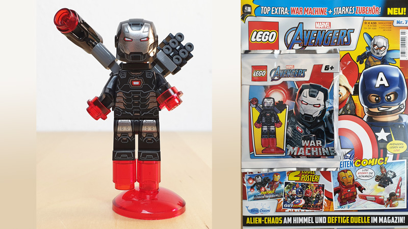 LEGO® Marvel Avengers Magazin Nr. 7/2021 mit War Machine Minifigur