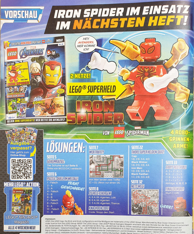 LEGO®  Marvel Avengers Magazin: Vorschau auf Ausgabe 8