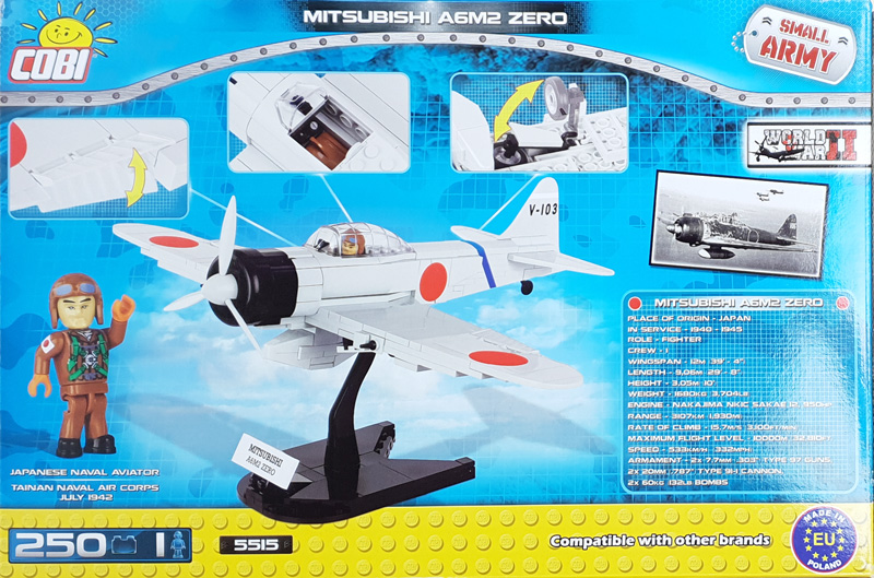 COBI Mitsubishi A6M2 Zero 5515 Box Rückseite