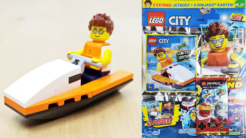 EGO® City Magazin Nr. 20/2020 mit Jetboot und Minifigur