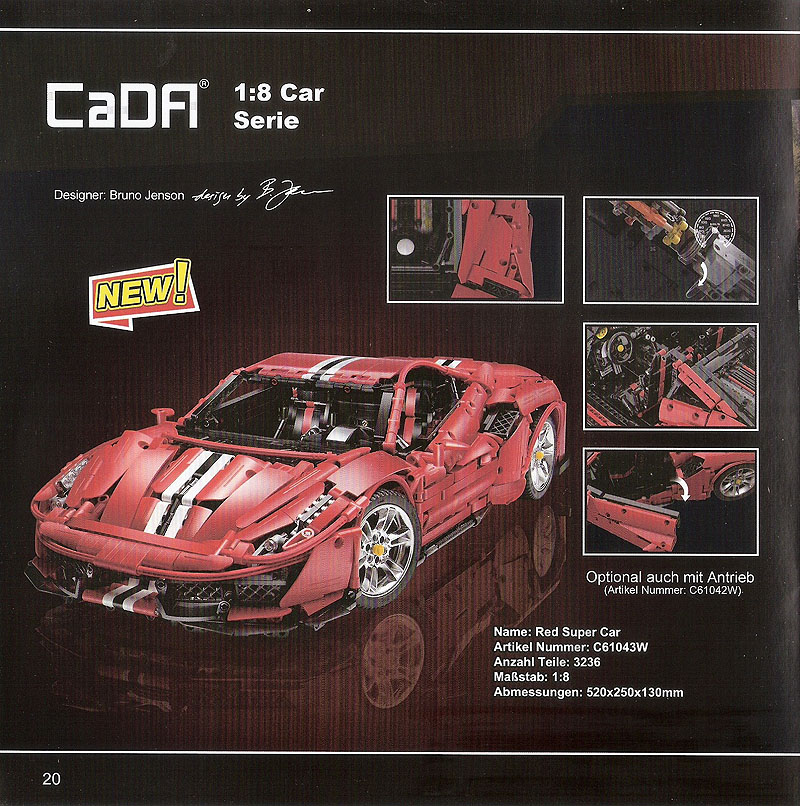 CaDA Red Super Car C61043W