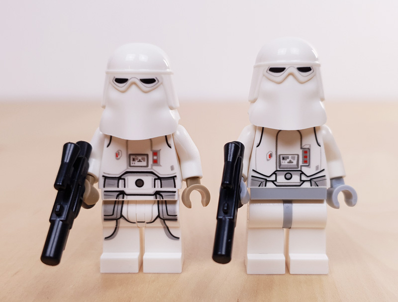 Snowtrooper Minifigur alte und neue Version