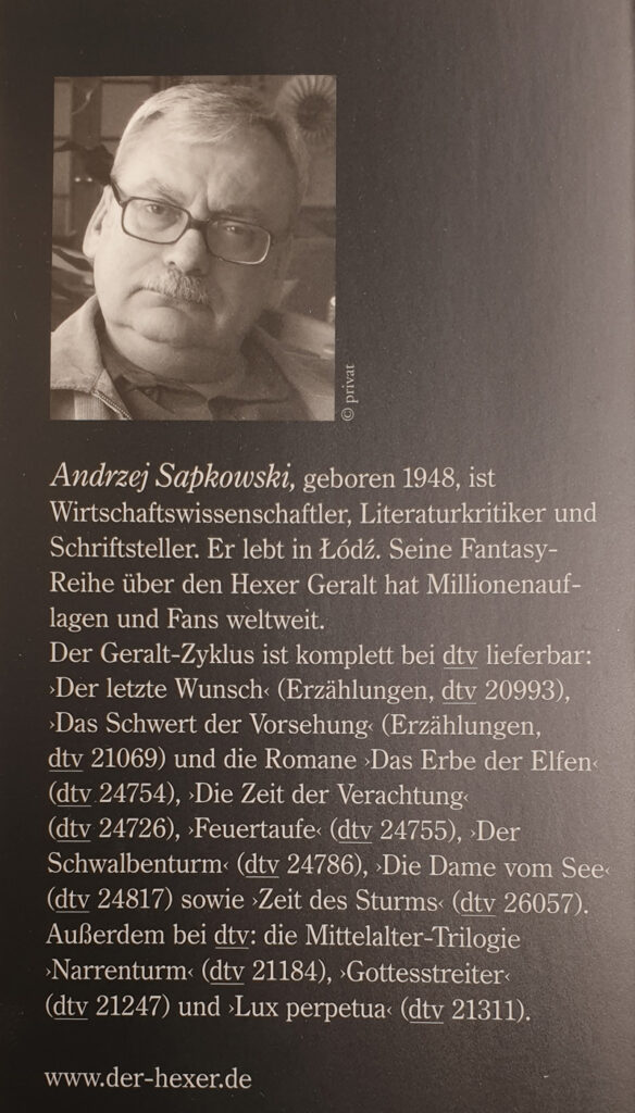 Andrzej Sapkowski und die Hexer-Saga, erschienen im dtv-Verlag