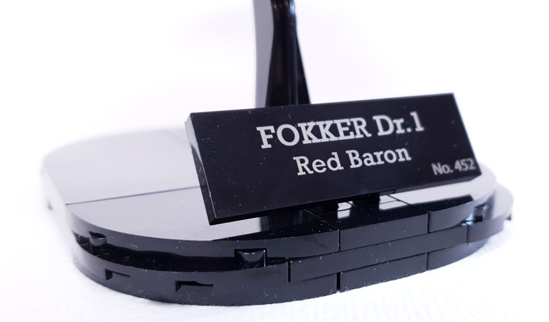 COBI Fokker Dr.1 Roter Baron Limitierte Auflage 2985 Standfuß