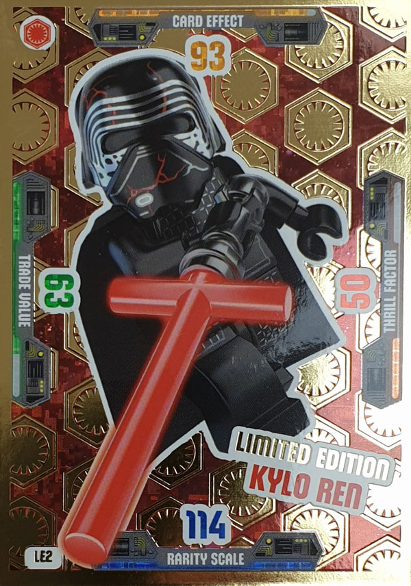 LEGO Star Wars Kartenbooster limitierte Karte Kylo Ren