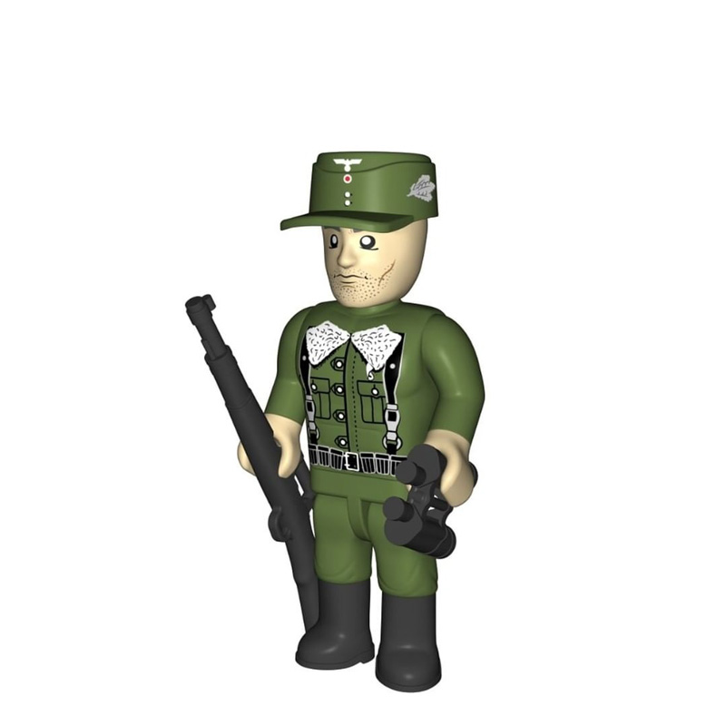 COBI Minifigur mit grüner Uniform