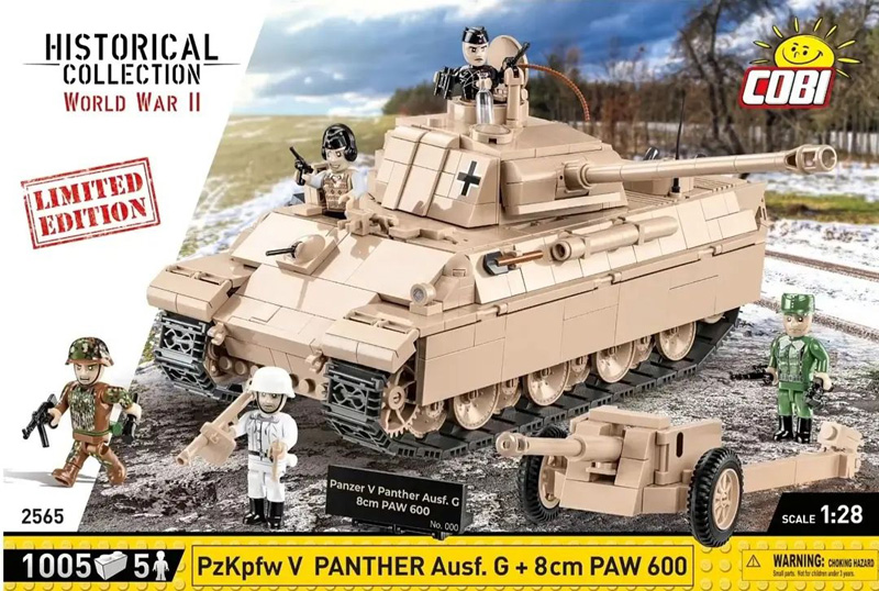 COBI 2565 Panzer V Panther Ausf. G + 8 cm PAW 600