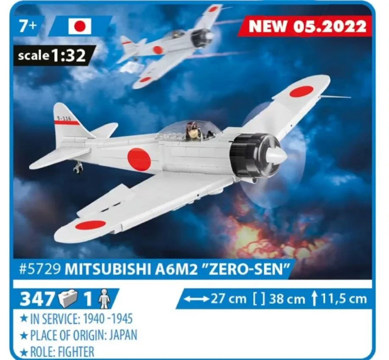 COBI 5729 Mitsubishi Zero Sen