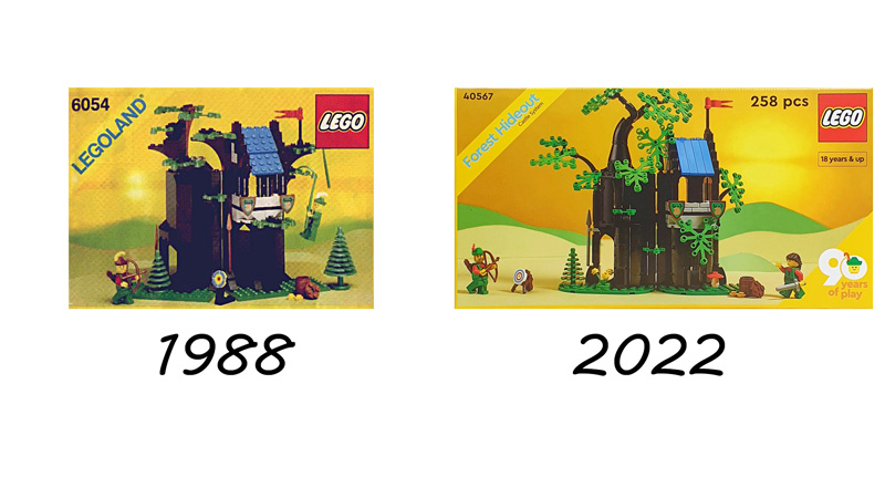 Vergleich LEGO 40567 Forest Hideout und LEGO 6054