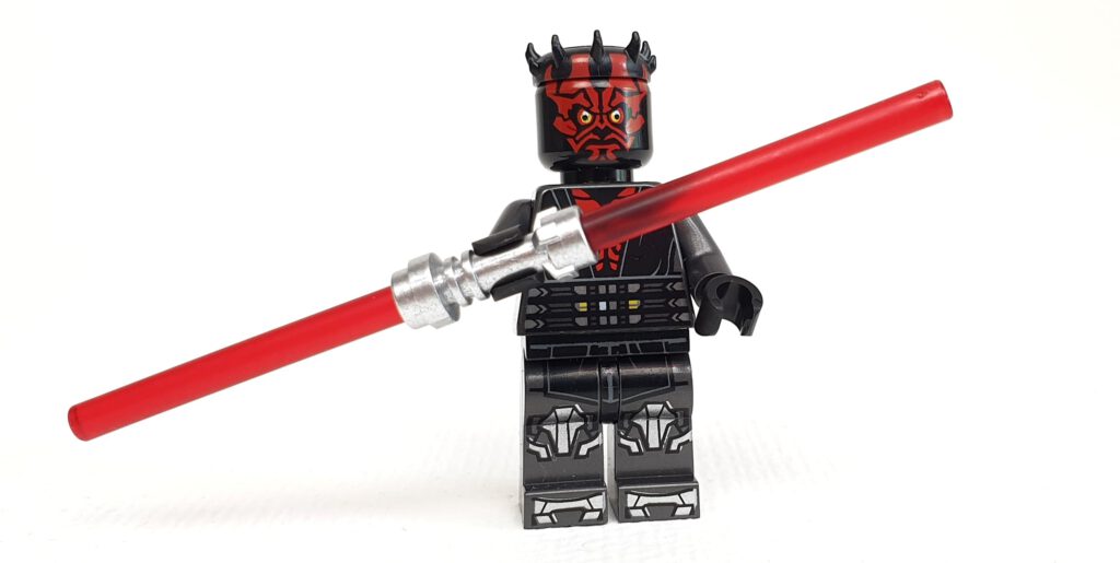 LEGO Darth Maul Minifigur mit Doppellichtschwert