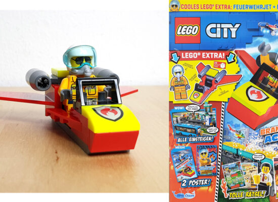 LEGO® City Heft Nr. 45 / 2022 mit Feuerwehrjet und Pilot-Minifigur