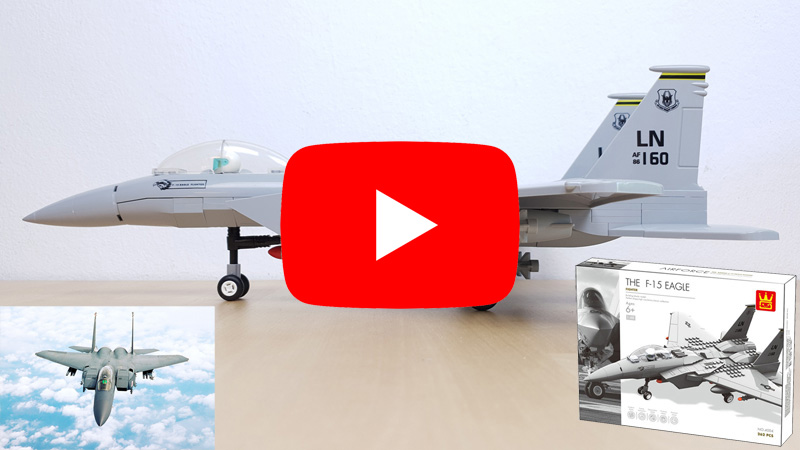 Wange F-15 Eagle Kampfflugzeug (4004) Review als Video