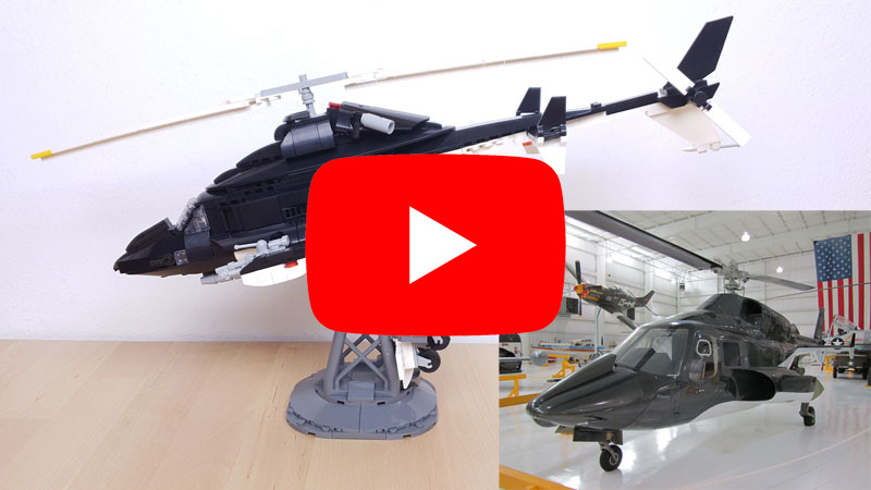 Schwarzer Hubschrauber in Airwolf-Optik von BlueBrixx (103364) als Video-Review