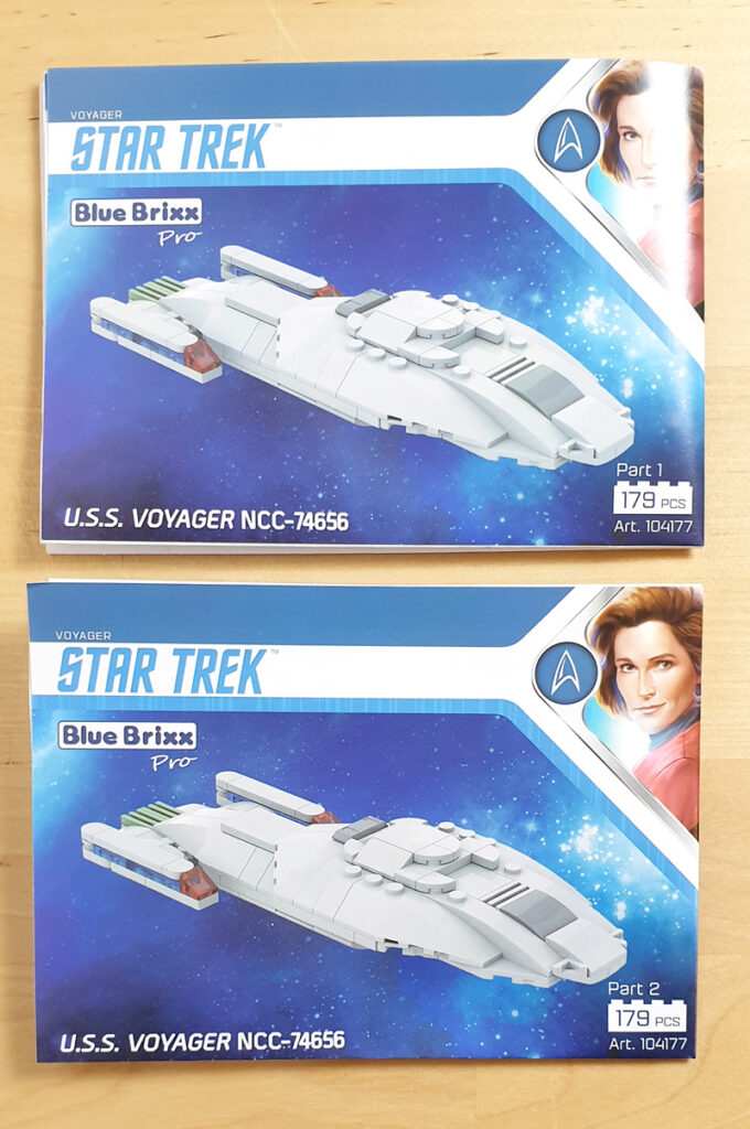 BlueBrixx Pro Star Trek Voyager NCC 74656 104177 Bauanleitung - gedruckte Faltblätter
