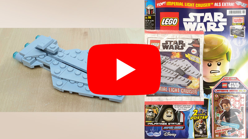 LEGO Star Wars Magazin 90 mit Imperial Light Cruiser Video