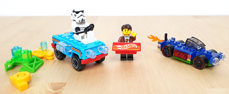 Hot Wheels Bricking Trails und Bricking Trails mit LEGO Minifiguren