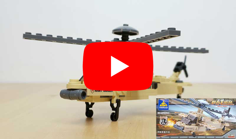 KAZI Apache Helicopter (KY84023) - Review im Video