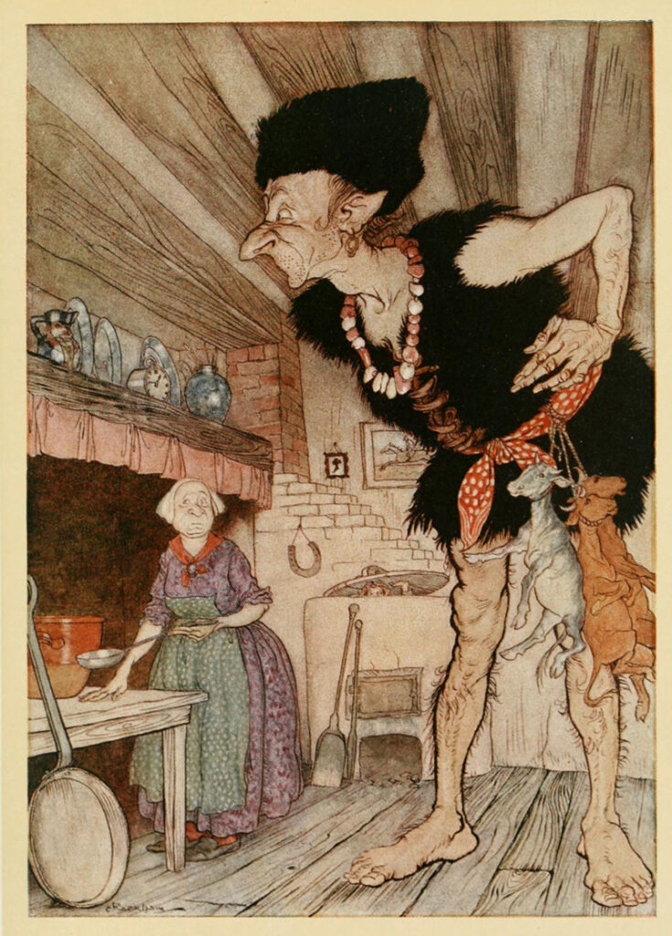 Illustration aus "English Fairy Tales" von Flora Annie Steel (1918), gezeichnet von Arthur Rackham