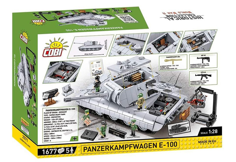 COBI limited Edition Panzerkampfwagen E-100 Box Rückseite