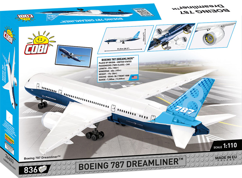 COBI 22603 Boeing Dreamliner 787 Box Rückseite