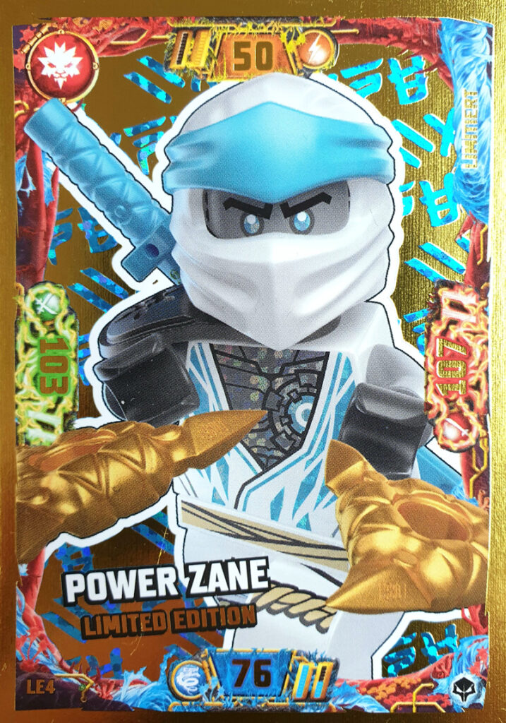 Sammelkarte Power Zane limitiert LEGO Ninjago Trading Card Game Serie 7