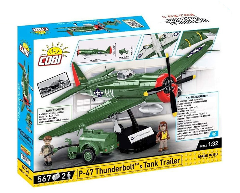 COBI Executive Edition P-47 Thunderbolt & Tank Trailer 5736 Box Rückseite