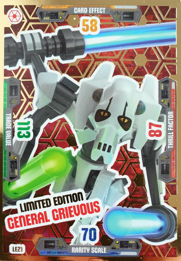 Sammelkarte General Grievous LEGO Star Wars Trading Card Game Series 3