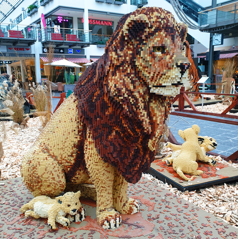 BrickLive Schenefeld Safari Löwe Seitenansicht