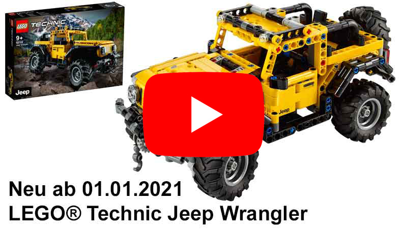 LEGO® kündigt neues Technic Modell an: 42122 Jeep® Wrangler "Rubicon" - News als Video